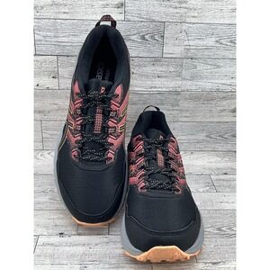 ASICS Trail Running Shoes Womens Size 9.5 Black Pink Gray GEL Ortholite 1012B313